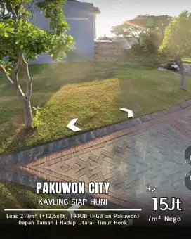 Kavling siap bangun pakuwon city hook