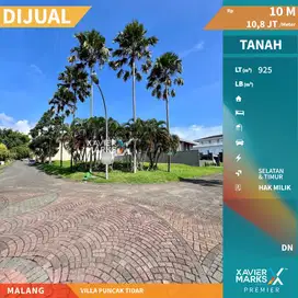 Dijual Tanah Kavling Hook di Villa Puncak Tidar Malang Kota