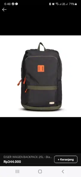 Tas Eiger Wagen Backpack 25liter