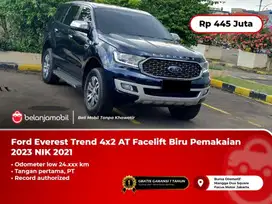 [ LOW KM ] Ford Everest Trend 4x2 AT Biru Pemakaian 2023 NIK 2021