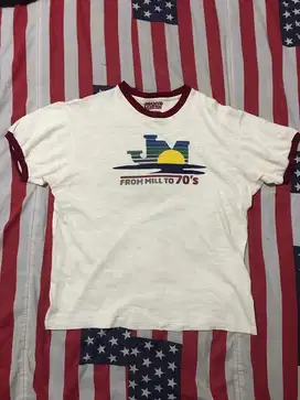 Kaos Vintage Boxy Ringer Tee Jimmy and Martin