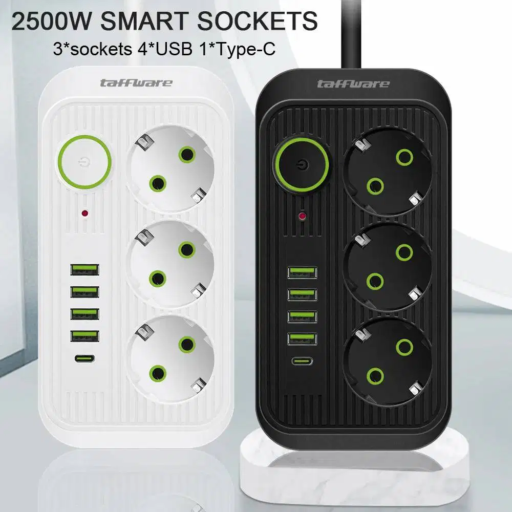 Stop Kontak 3 Plug 4 USB 1 USB Type C 10A 250V 2500W 2.1A