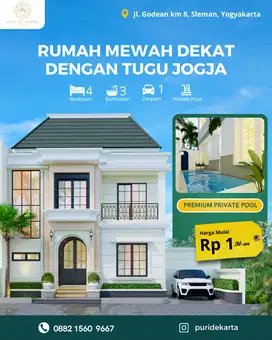 Rumah  shm & imb Dekat Kampus UGM Ngalik Kolam Renang