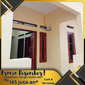 Rumah murah 2 kamar akses strategis ready siap huni hanya 165 jutaan