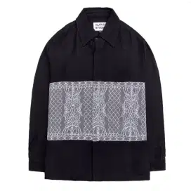 KEMEJA RAYYAN BLACK LOG SLEEVE