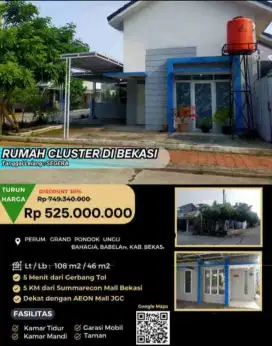 Dijual Rumah Siap Huni Perum Grand Pondok Ungu