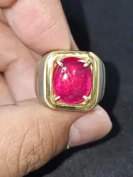 Natural Ruby Madagascar 7,25 cts Ring Perak Memo