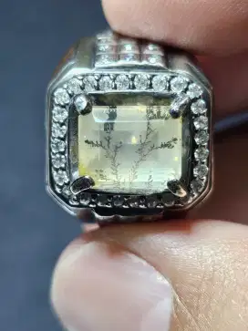 Natural Dendritic Quartz Ring Perak Memo