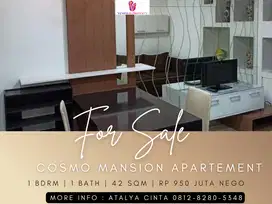 Dijual Apartement Cosmo Mansion Tipe L 1 BR Full Furnished View South