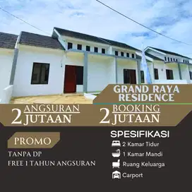 Rumah Ready Stock Siap Huni Tanpa DP Free Angsuran 1 Tahun