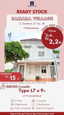 Cluster SAMARA Village, Rumah Mewah 2 Lantai di Gading Serpong