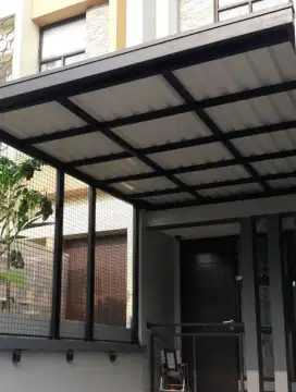 002 kanopi atap upvc alderon double layer