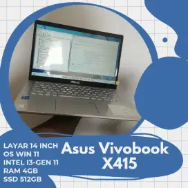 Laptop Asus X415 Mulus Lokasi Majalaya