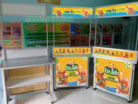 Usaha Es Teh Poci Jumbo Booth Bongkar Pasang