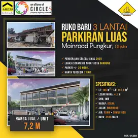 Ruko Baru SHM 3 Lantai Parkiran Luas Mainroad Pungkur, Bandung