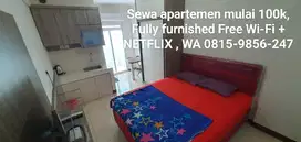 sewa apartemen cisauk harian transit mulai 100k