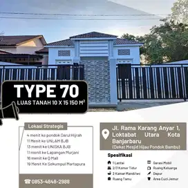 Dijual rumah type 70 dekat Mesjid Hijau Pondok Bambu