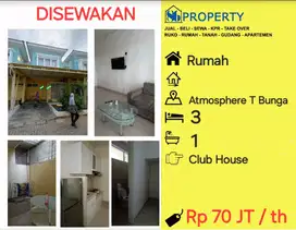 DISEWAKAN Rumah Atmosphere tanjung bunga dkt premiere dan mansion