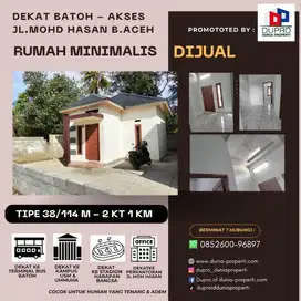 Dekat Batoh – Rumah Minimalis Tipe 38 akses Jl Moh Hasan Banda Aceh