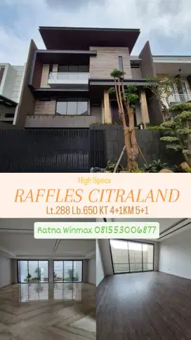 Dijual Rumah Baru Minimalis Raffles Citraland Premiun Quality