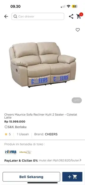 Sofa Maurice 2 Seater (Informa)