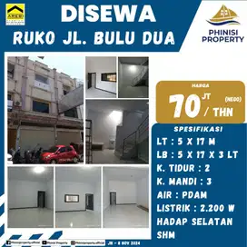 DISEWAKAN Ruko Harga Murah Jalan Bulu Dua dekat Latimojong & Veteran