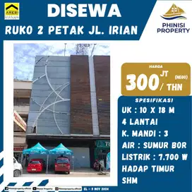 DISEWAKAN Ruko Besar di Jalan Irian