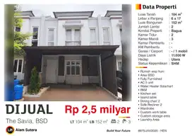 Dijual Rumah Siap Huni Full Furnished SHM di Visana, Savia BSD