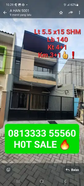 JUAL RUMAH MURAH ‼️MULYOSARI 2 Lantai