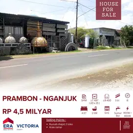 Rumah Dijual Di Jalan Kediri - Warujayeng, Rumah Diapit 2 Toko Area Ra