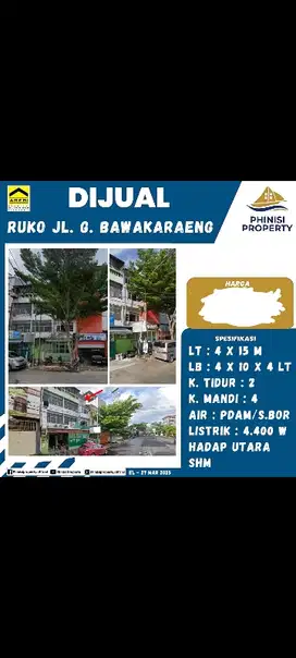 Ruko 4 lantai Bawakaraeng
