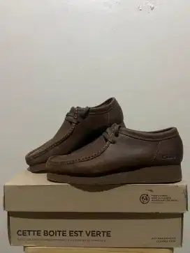 dijual clarks brown leather wallabee original