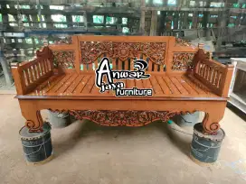 Bangku bale bale ukir full kayu jati gratis ongkir
