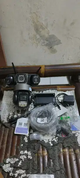 Kamera CCTV 3lensa 4G v380 outdoor waterproof