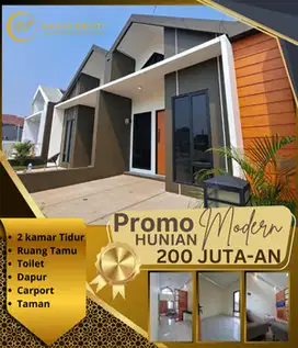 Cluster modern 2 kamar akses strategis promo mulai dari 200 jutaan
