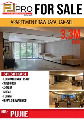 DIJUAL APARTEMEN BRAWIJAYA, JAKARTA SELATAN
