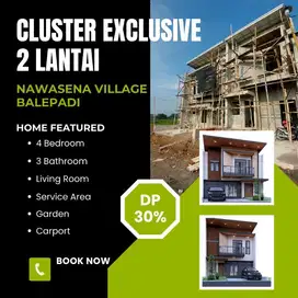RUMAH 2 LANTAI CLUSTER DGN  4 KT  , 3 KM,BARAT SOLO BARU
