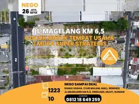Tanah Jalan Magelang Km 6,5 Ramai Usaha 2 Muka