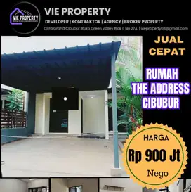 DIJUAL RUMAH DI THE ADDRESS CIBUBUR SIAP HUNI