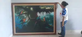 Di Jual Cepat : Lukisan kain kanvas minyak.