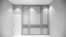 Wall Moulding jasa pemasangan berikut bahan
