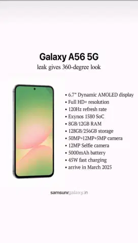 SAMSUNG GALAXY A56 12+12/256GB