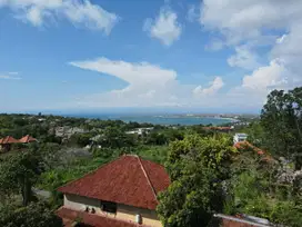 tanah view laut di bukit jimbaran,kawasan villa,dkt sidewalk,gwk