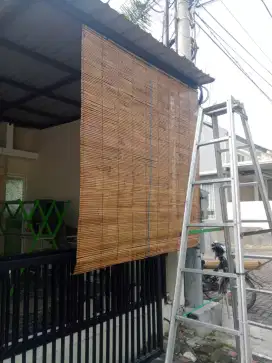 Jual tirai bambu kulitan