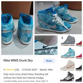 Preloved Sepatu Nike WMS Dunk Sky size 38, insole 24 cm