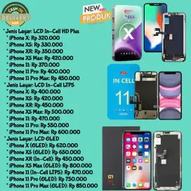 lcd iphone X XS XR XSmax 11 11pro free pasang