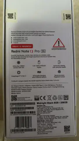 Xiaomi Redmi Note 13 Pro 5g 256 GB Mulus