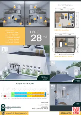 Kost Exclusive Mezzanine Fasilitas Kolam Renang dikelilingi Kampus