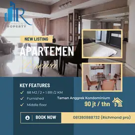 Apartemen 2+1 BR 88 M2 Luxury Furnished  Taman Anggrek Kondominium