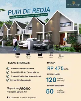 Rumah murah  Dekat RS PKU Gamping Godean promo Harga 400jt-an